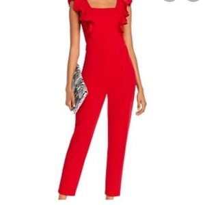 NWT! AQUA from Bloomingdale’s Red Pant Jumpsuit! Size Small!